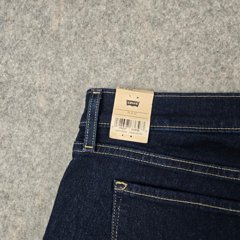 Levi 318 Shaping Wide Leg Womens 33x32 Dark Blue Denim Mid Rise Stretch Jeans - Picture 7 of 12
